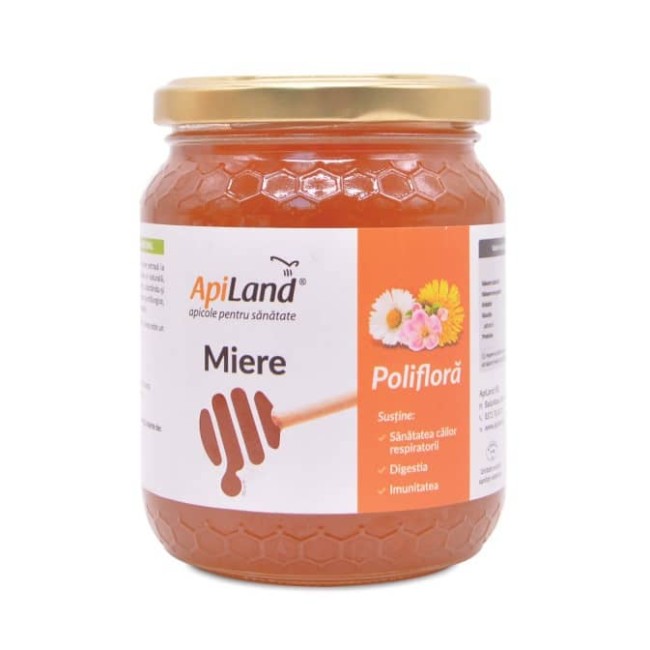 Miere poliflora cruda 500g Apiland